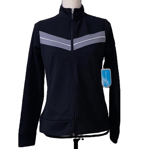 Be Inspired black with Grey zip up jacket NWT PS - Picture 2 of 10